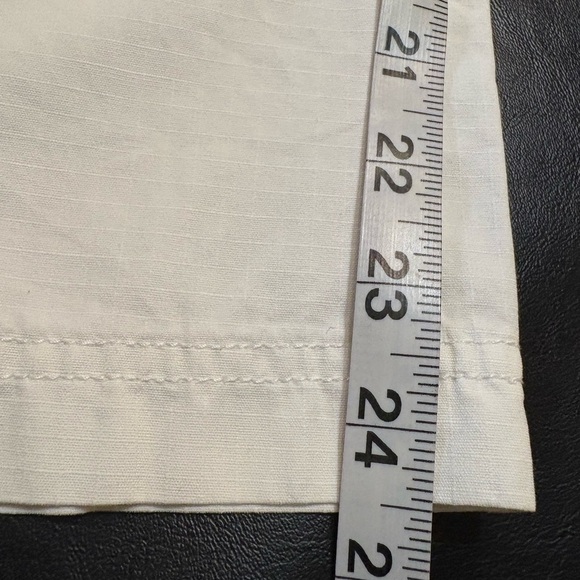 Calvin Klein 100% cotton, white cropped wide leg pants - Picture 5 of 13